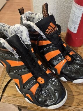 Adidas EQT Top Ten 2000 Halloween Skull Basketball Shoes Orange Black Size 11